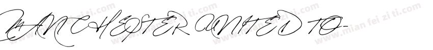 MANCHESTER UNITED TO字体转换